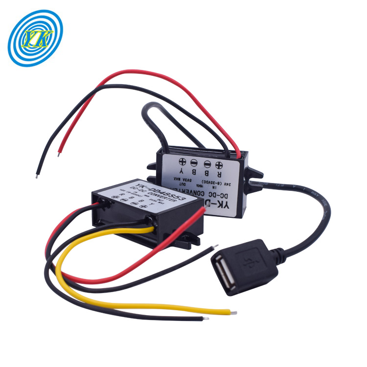 YUCOO Micro Step up Usb Type Waterproof IP67 24V to 12v 3A 36W Ac Dc Converter