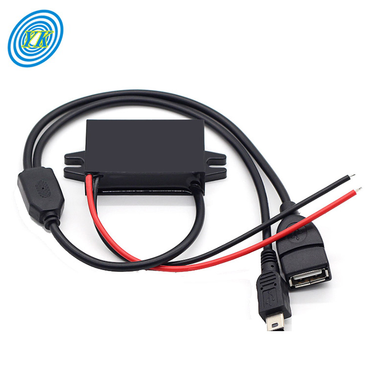YUCOO 12v to 5v Converter Buck Module Usb Output Adapter Dc Car Power Converter