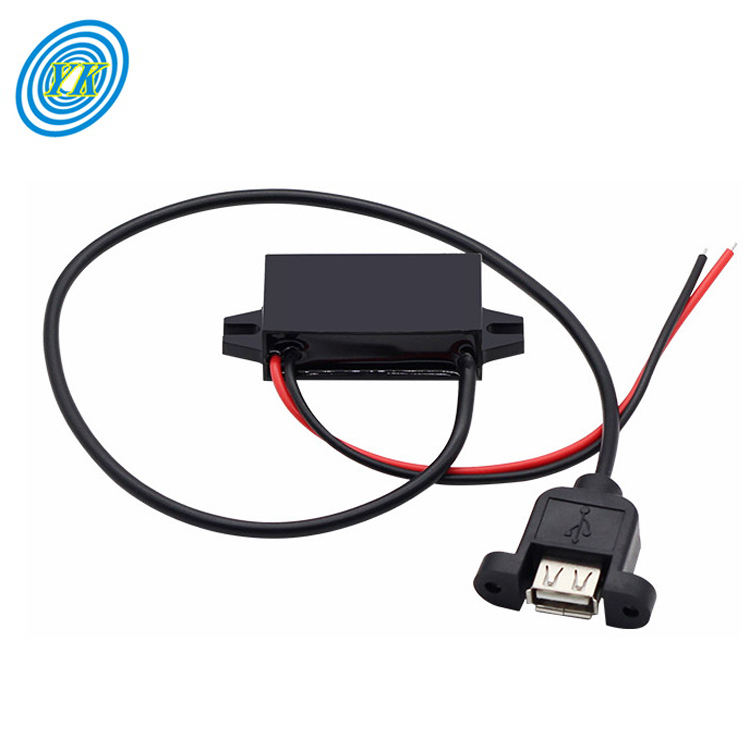 YUCOO 12v to 5v Converter Buck Module Usb Output Adapter Dc Car Power Converter